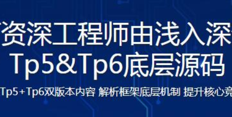 <b>资深工程师由浅入深析ThinkPHP5和ThinkPHP6底层源码</b>